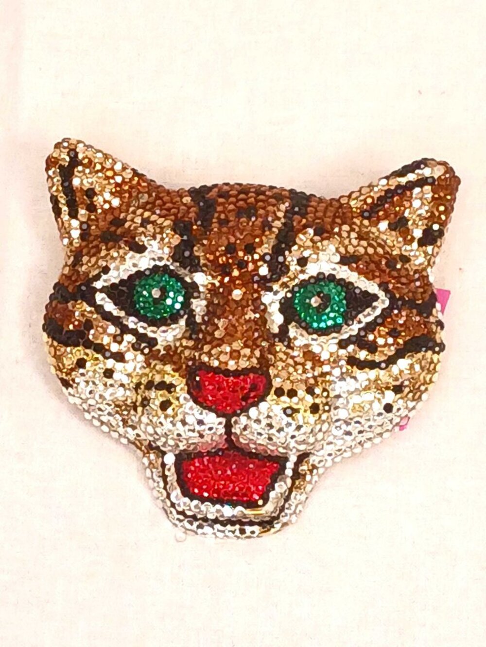 K. Baumann, Rhinestone Tiger Belt Buckle Swarovski Crystal